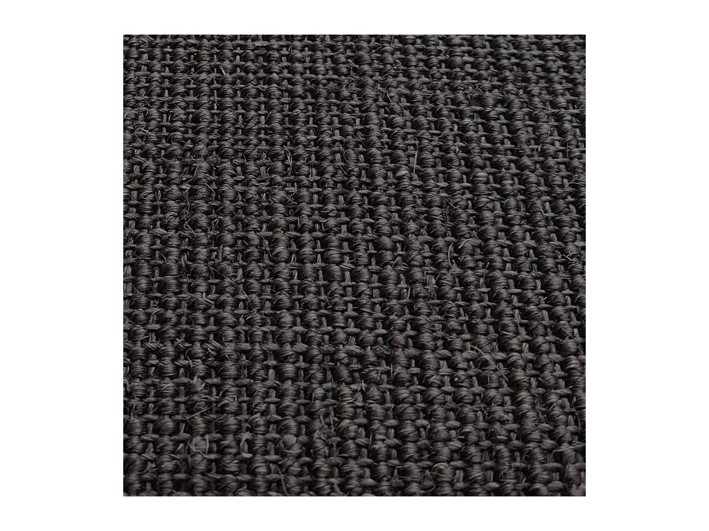 Alfombra de sisal natural negro 80x350 cm ES30719