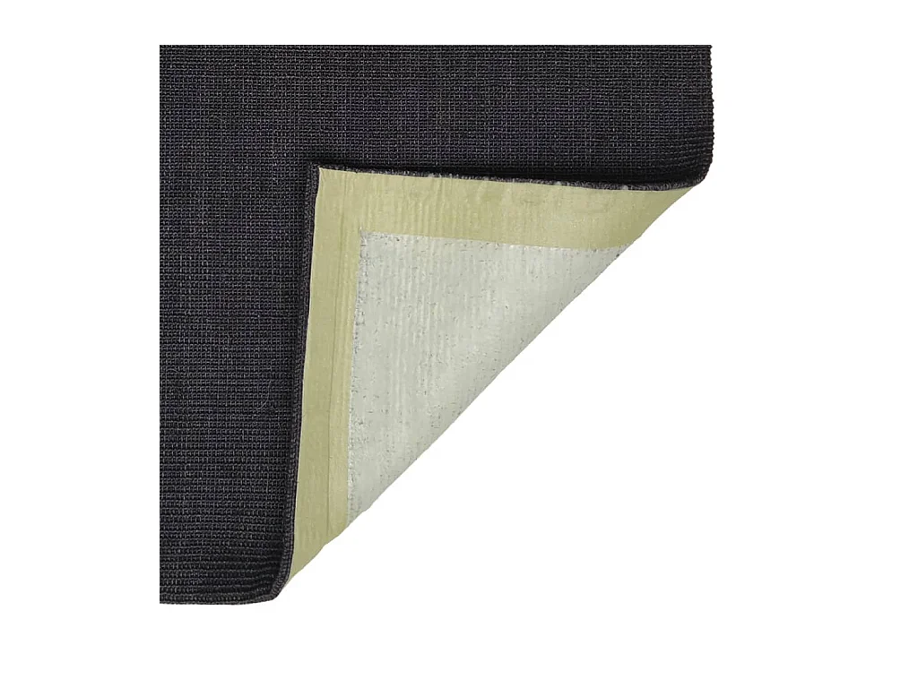 Alfombra de sisal natural negro 80x350 cm ES30719