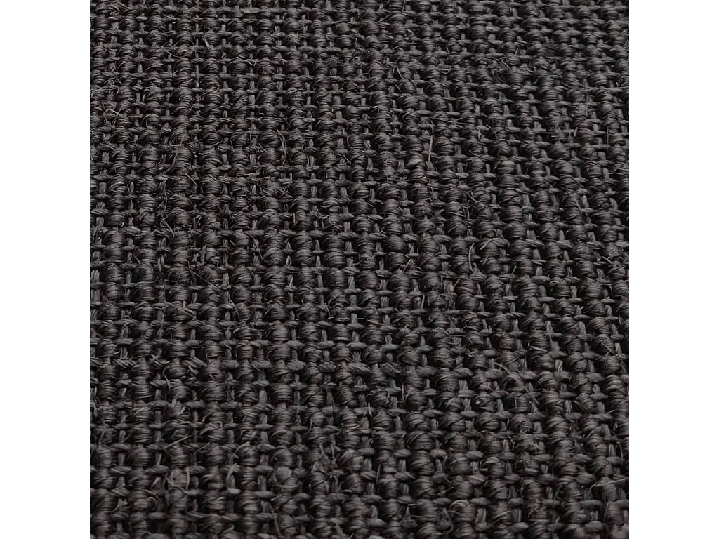Vloerkleed 80x350 cm natuurlijk sisal zwart NL992482