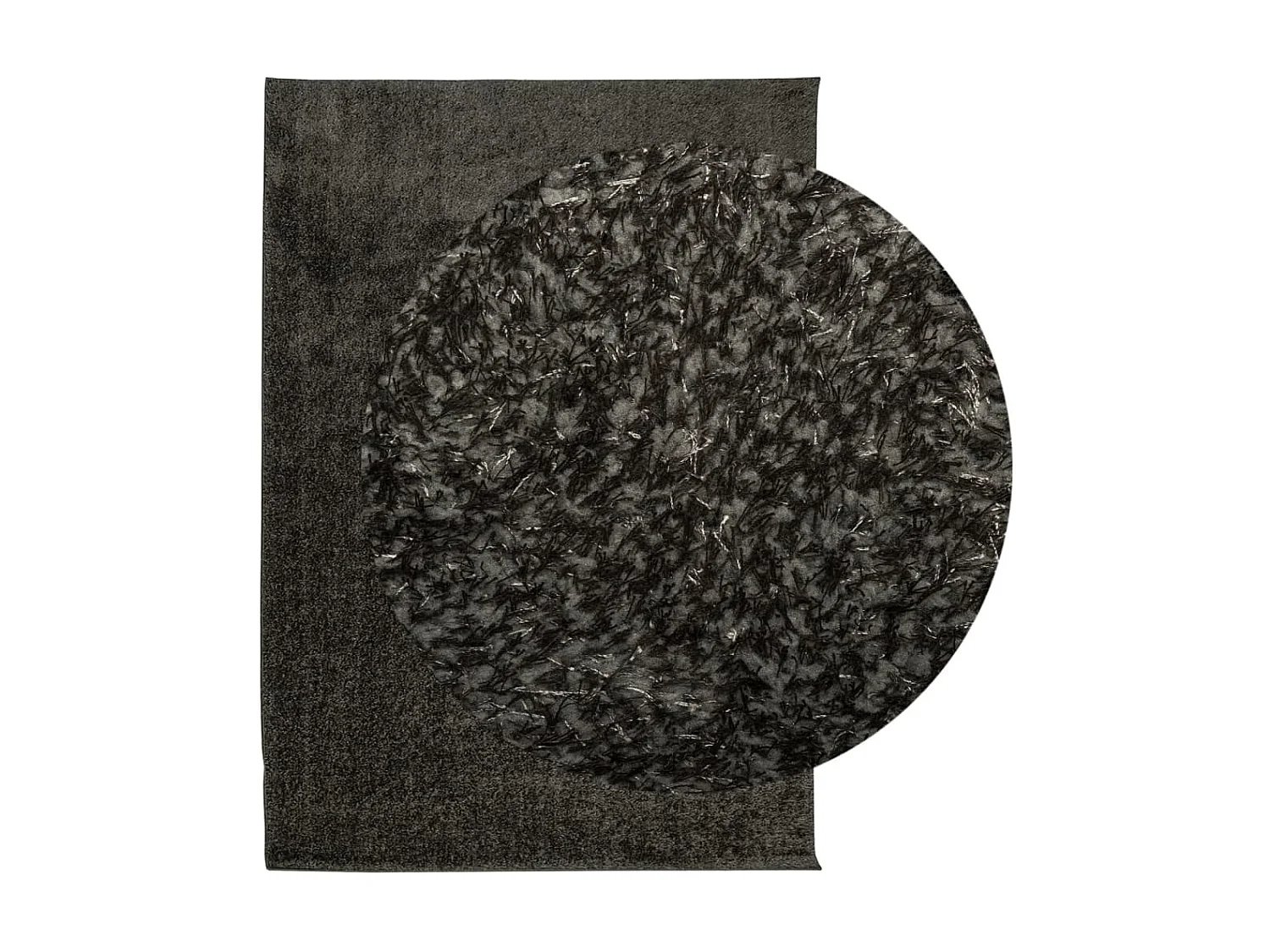 Tapete de pelo alto aspeto brilhante ISTAN 120x170cm antracite PT561024