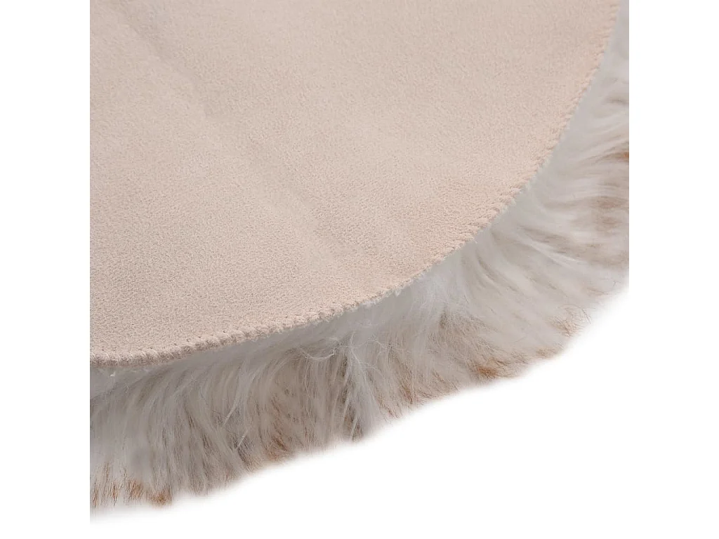 Tapis 60 x 90 cm Peau de mouton synthétique Mélange de marron QBH59032