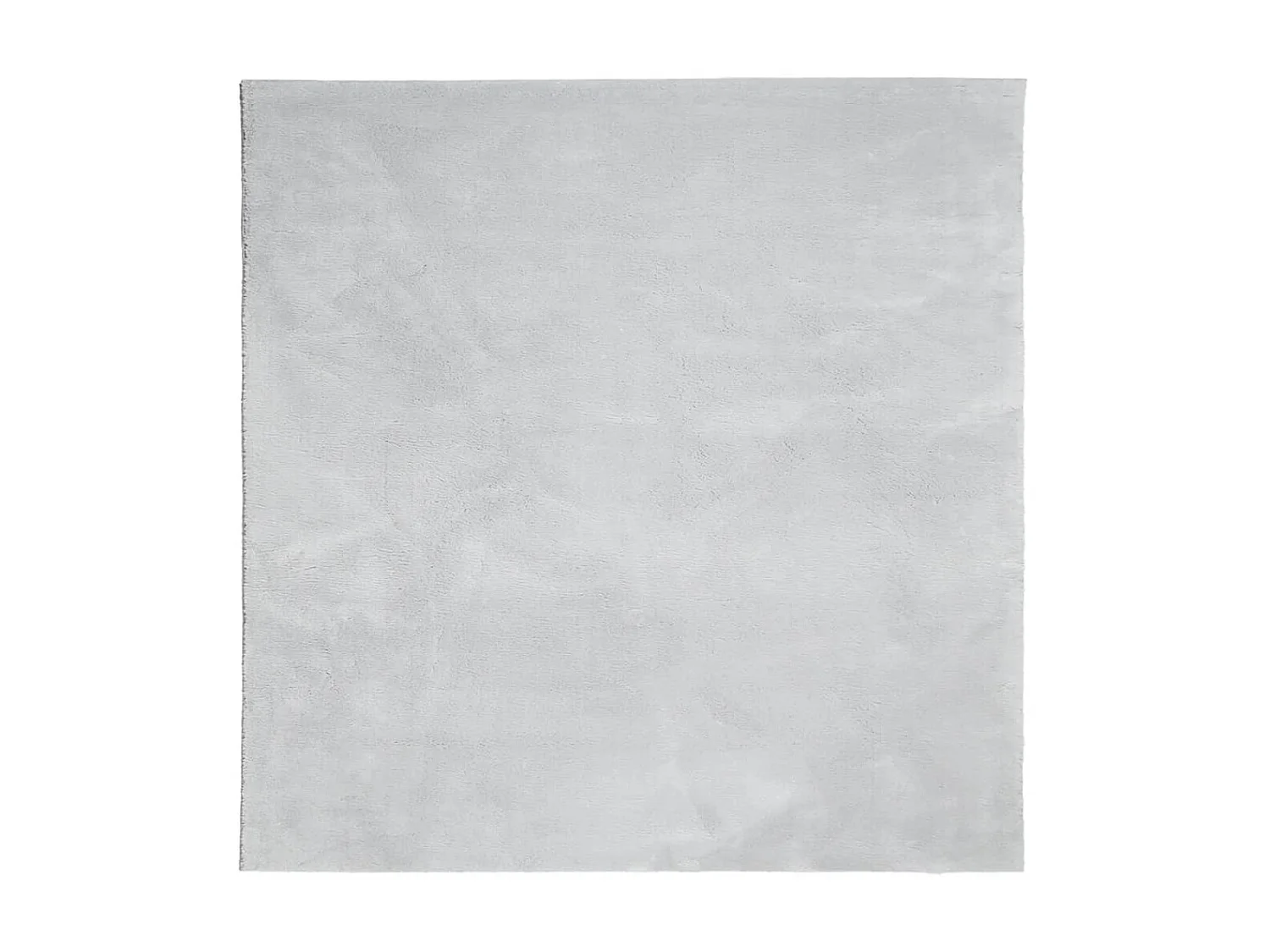 Tapis HUARTE à poils courts doux et lavable gris 120x120 cm QBH10013