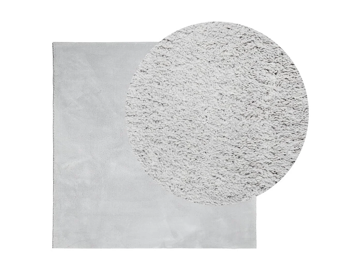 Tapis HUARTE à poils courts doux et lavable gris 120x120 cm QBH10013