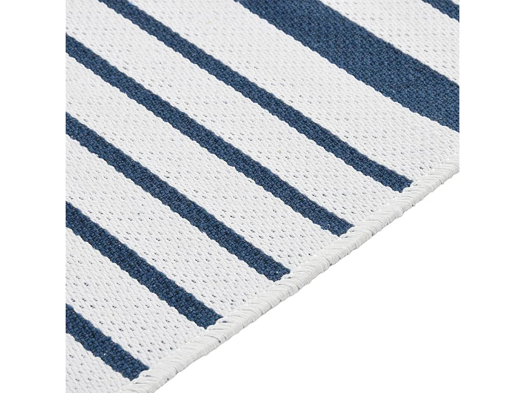 Vloerkleed 160x230 cm katoen marineblauw NL409344