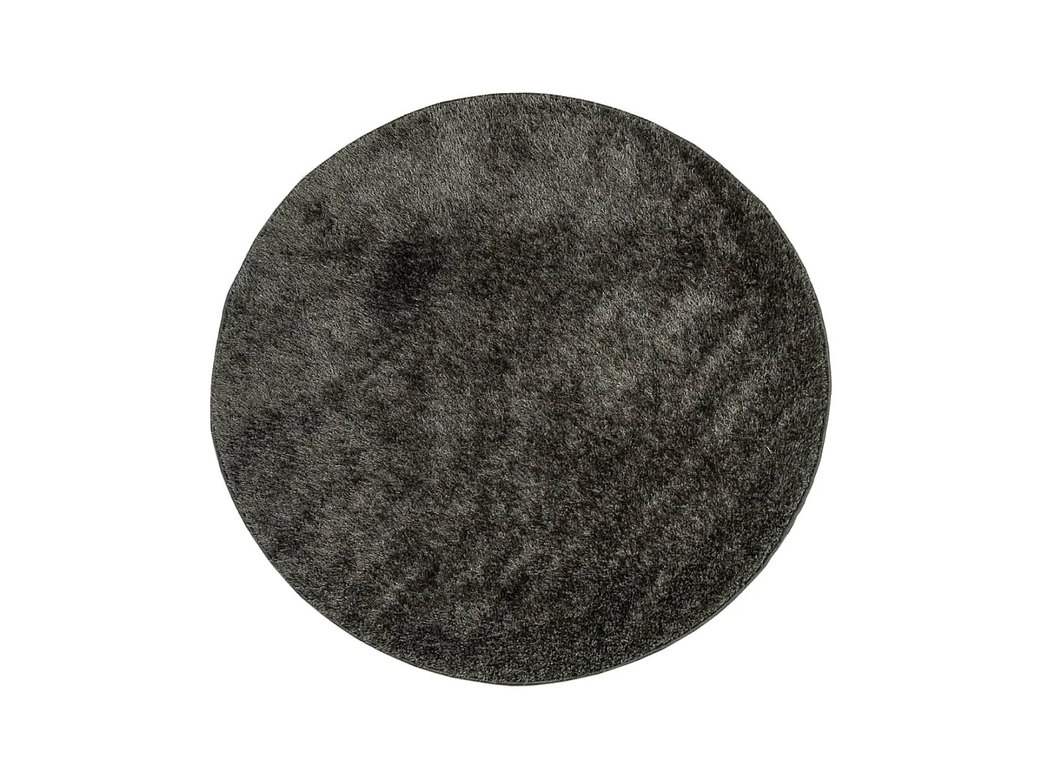 Tapete de pelo alto aspeto brilhante ISTAN Ø 160 cm antracite PT294186