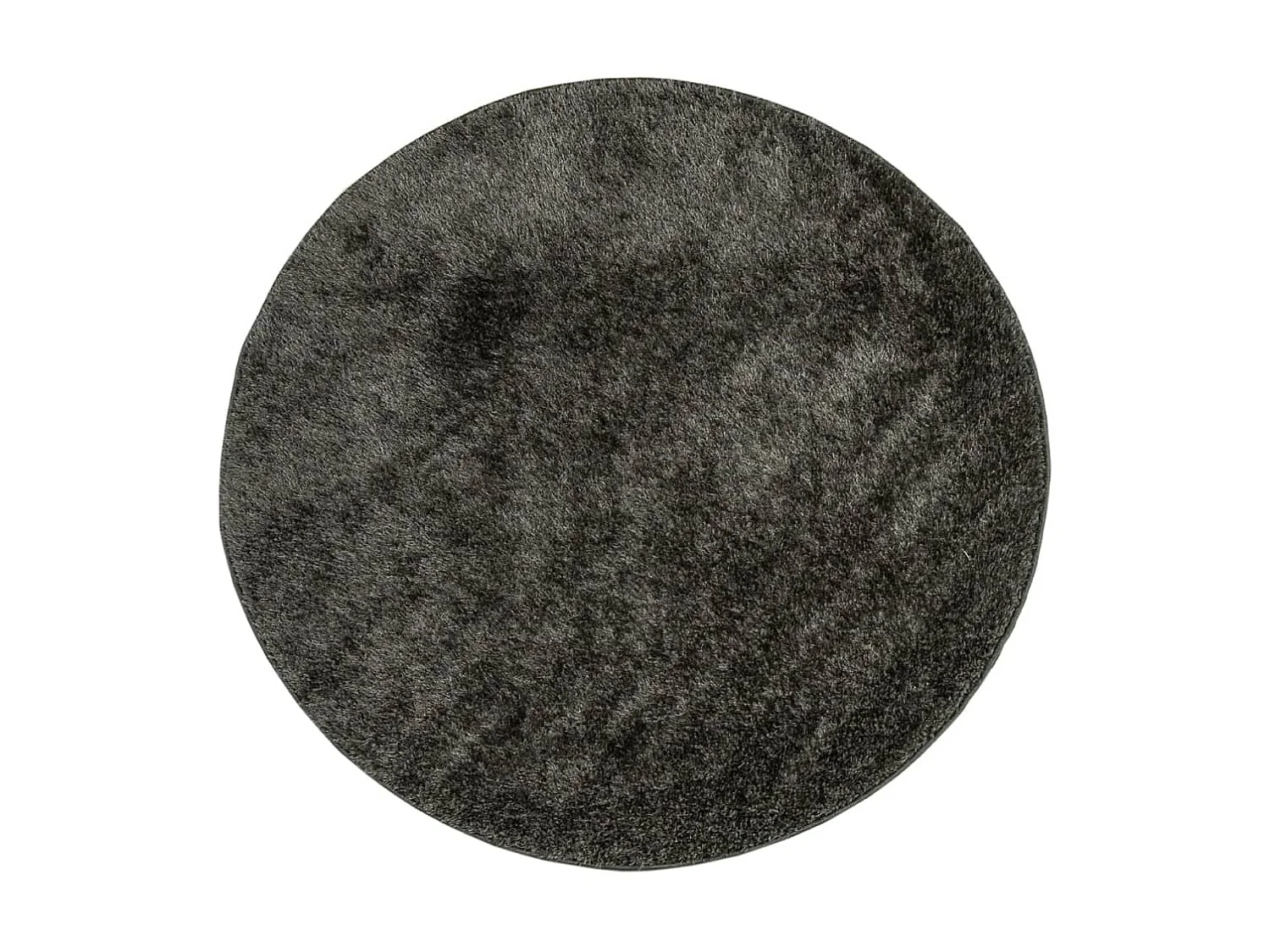 Tapis ISTAN à poils longs aspect brillant anthracite Ø 160 cm QBH79890