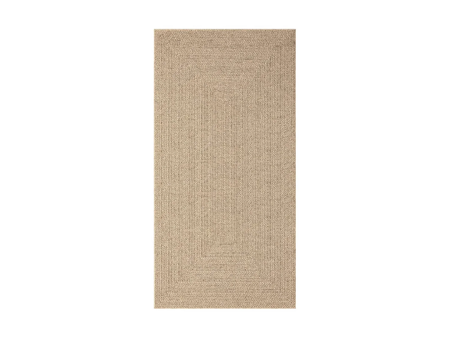 Tapis 80x150 cm aspect jute intérieur et extérieur QBH85953
