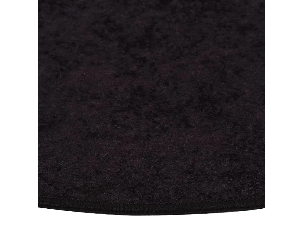 Tapis lavable antidérapant φ120 cm Anthracite QBH61130
