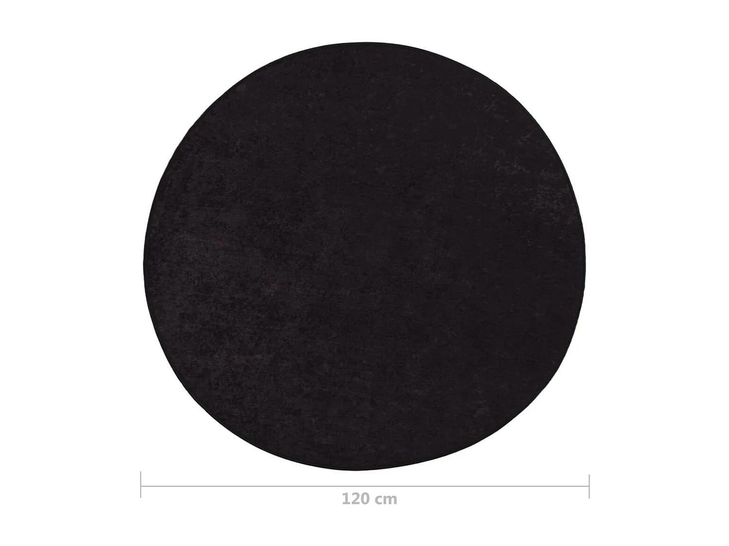 Tapis lavable antidérapant φ120 cm Anthracite QBH61130