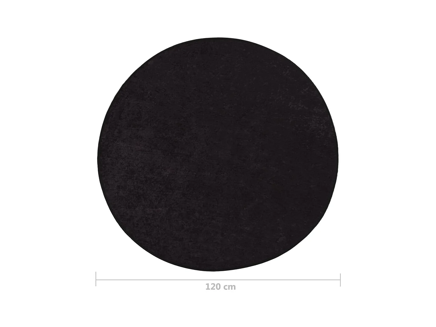 Alfombra lavable antideslizante gris antracita φ120 cm ES14041