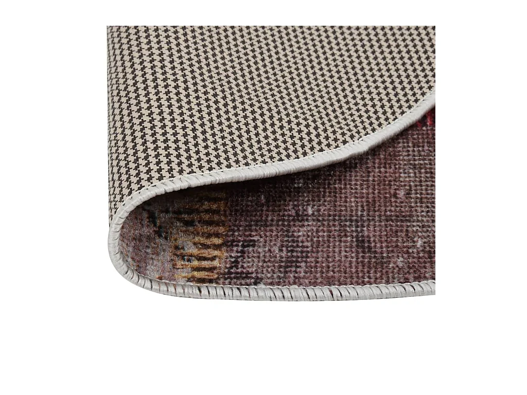 Vloerkleed wasbaar anti-slip Ø 200 cm meerkleurig NL846913