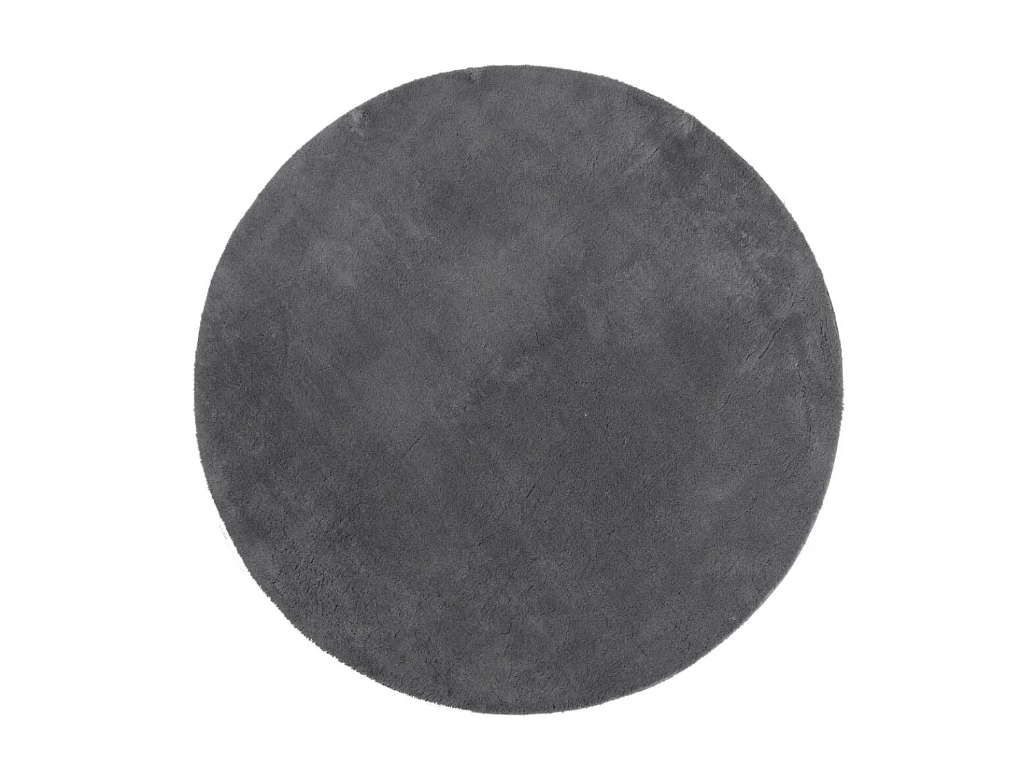 Tapis HUARTE à poils courts doux et lavable anthracite Ø 80 cm QBH96285