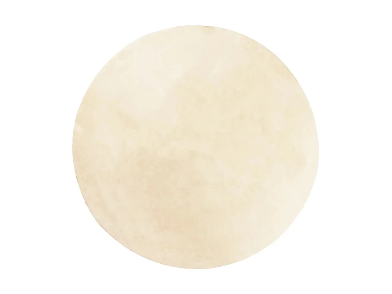 Tapis HUARTE à poils courts doux et lavable crème Ø 160 cm QBH56458