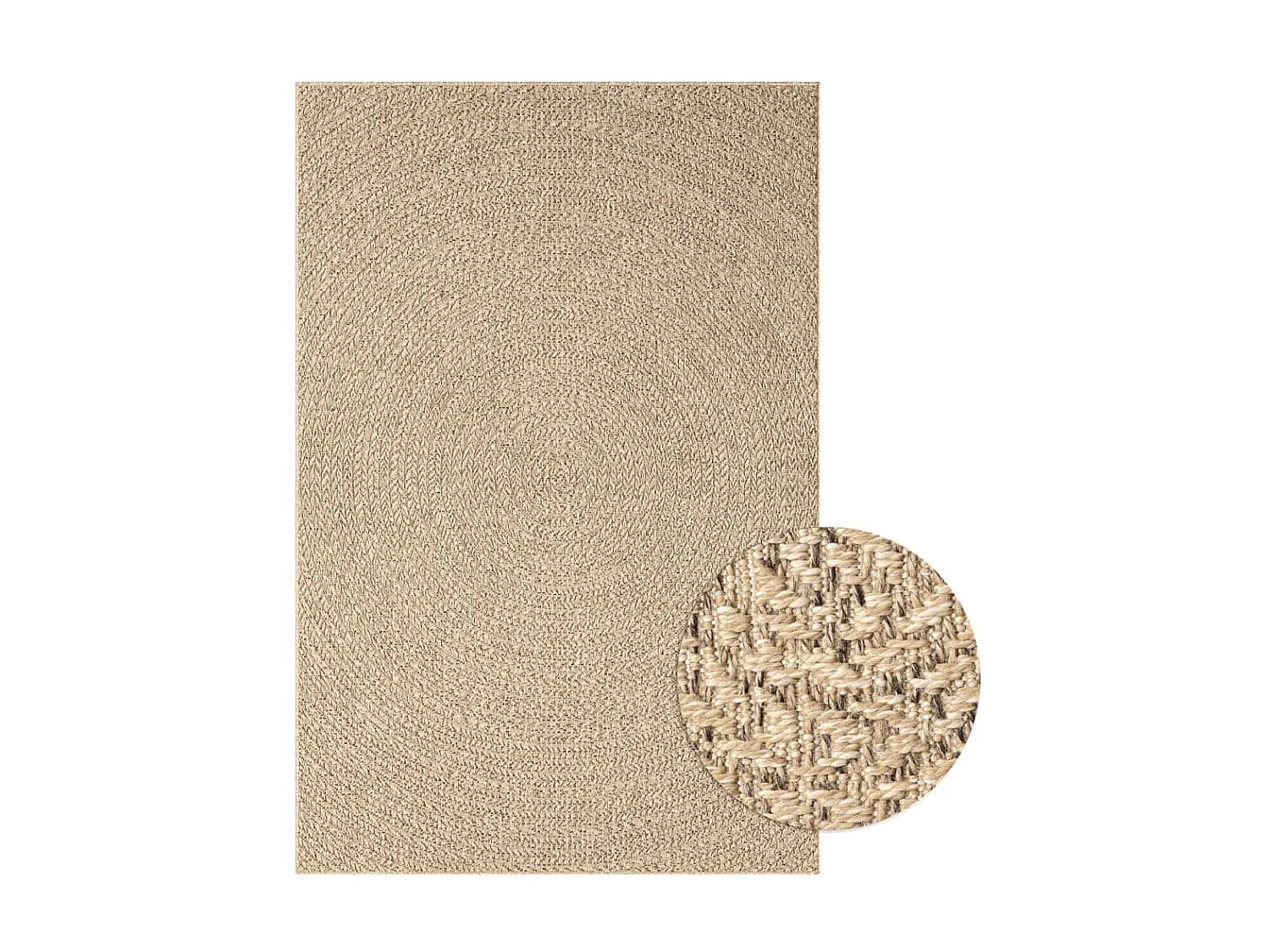 Tapis 140x200 cm aspect jute intérieur et extérieur QBH61571