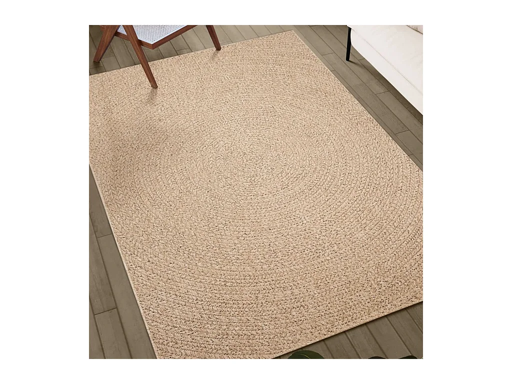 Alfombra ZIZUR apariencia de yute interior y exterior 140x200cm ES68946