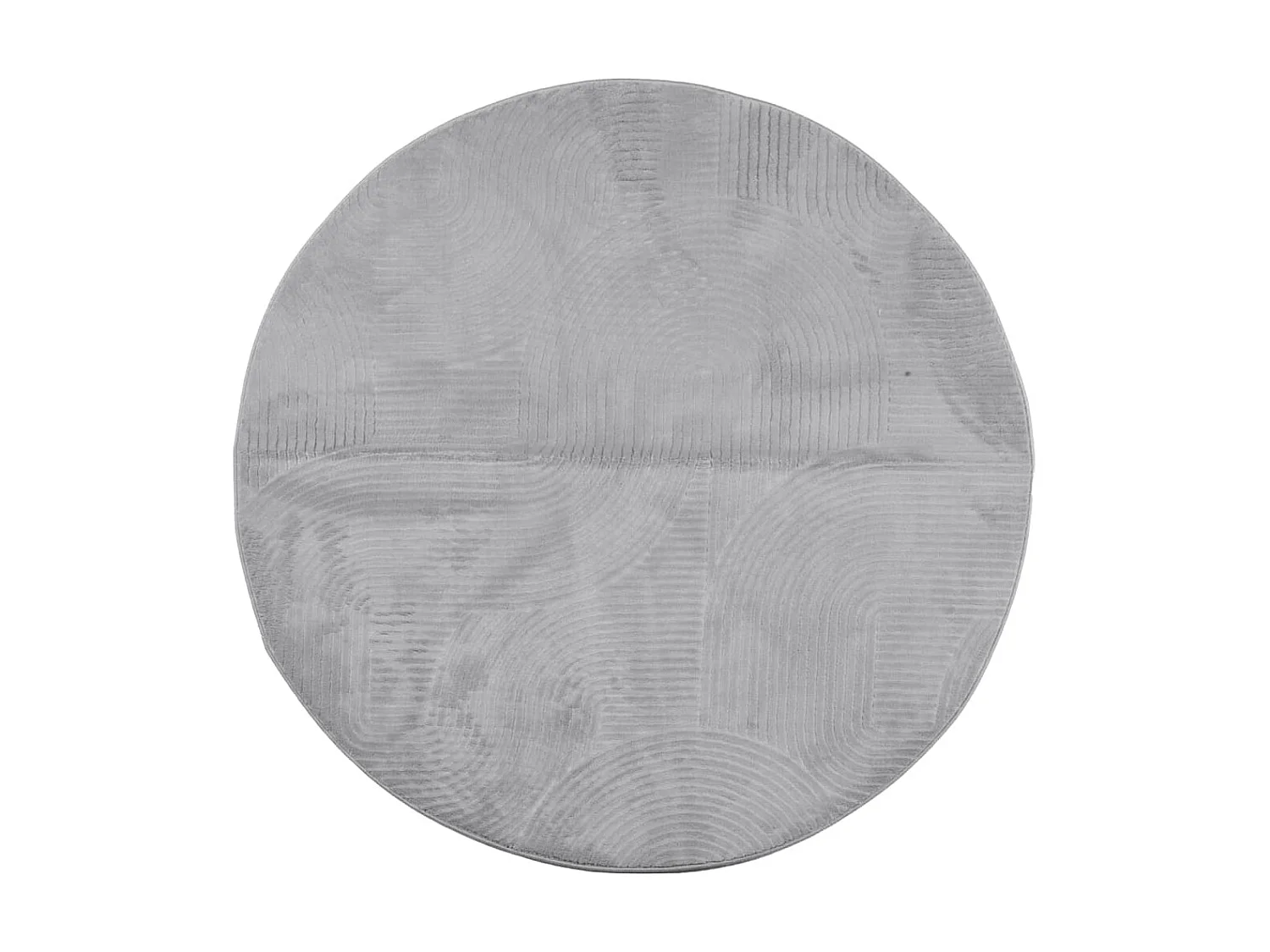 Tapis IZA poils courts style scandinave gris Ø 160 cm QBH61425