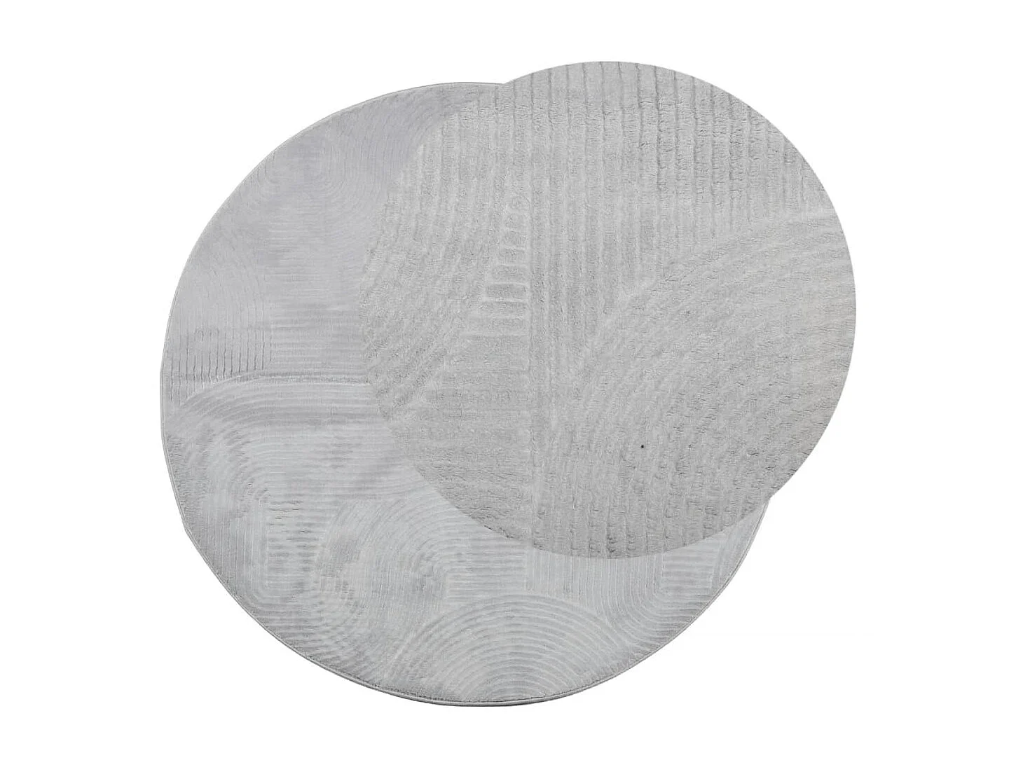 Tapis IZA poils courts style scandinave gris Ø 160 cm QBH61425