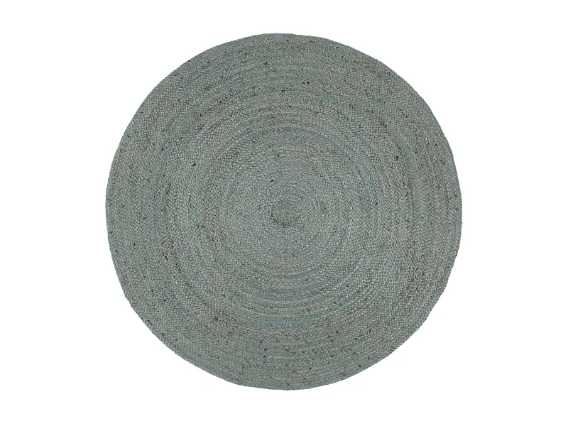 Vloerkleed handgemaakt rond 150 cm jute olijfgroen NL488557