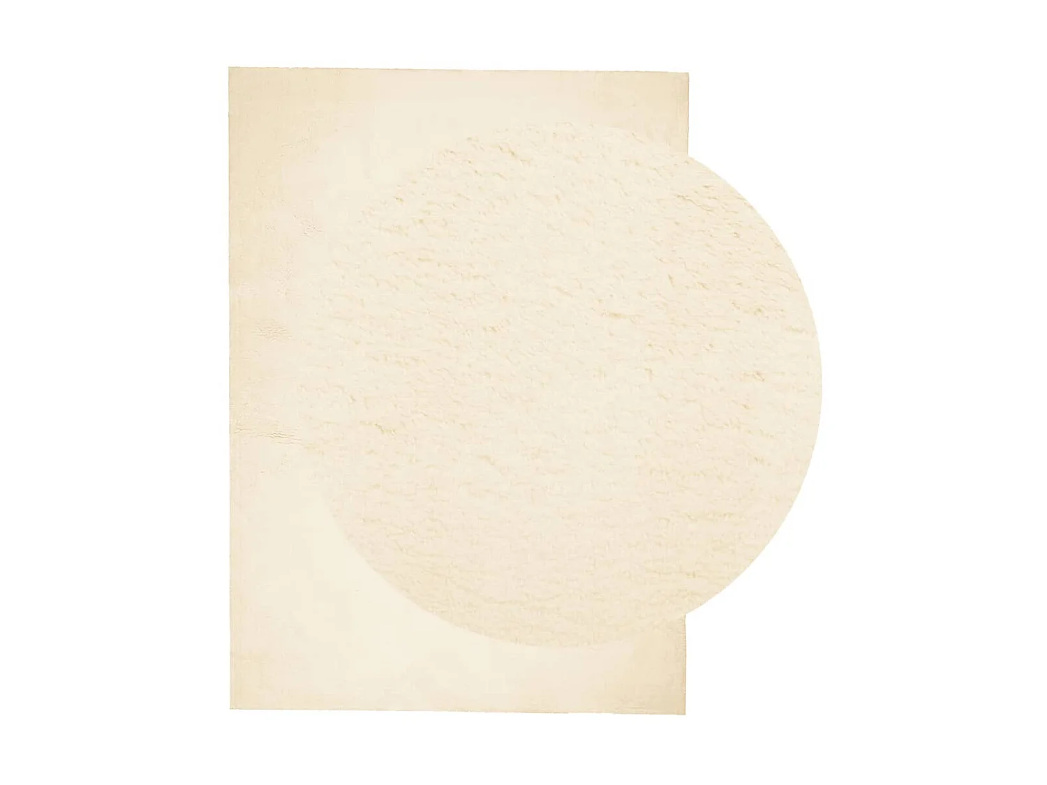 Tapete pelo curto macio e lavável HUARTE 200x280 cm cor creme PT353643