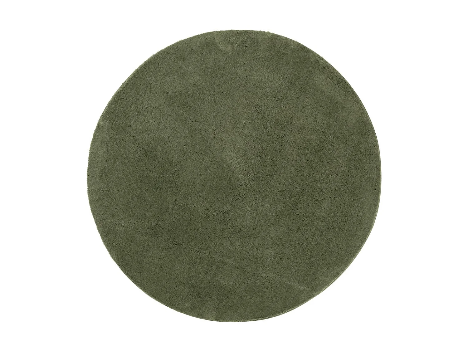 Tapis HUARTE à poils courts doux et lavable vert forêt Ø 80 cm QBH63217