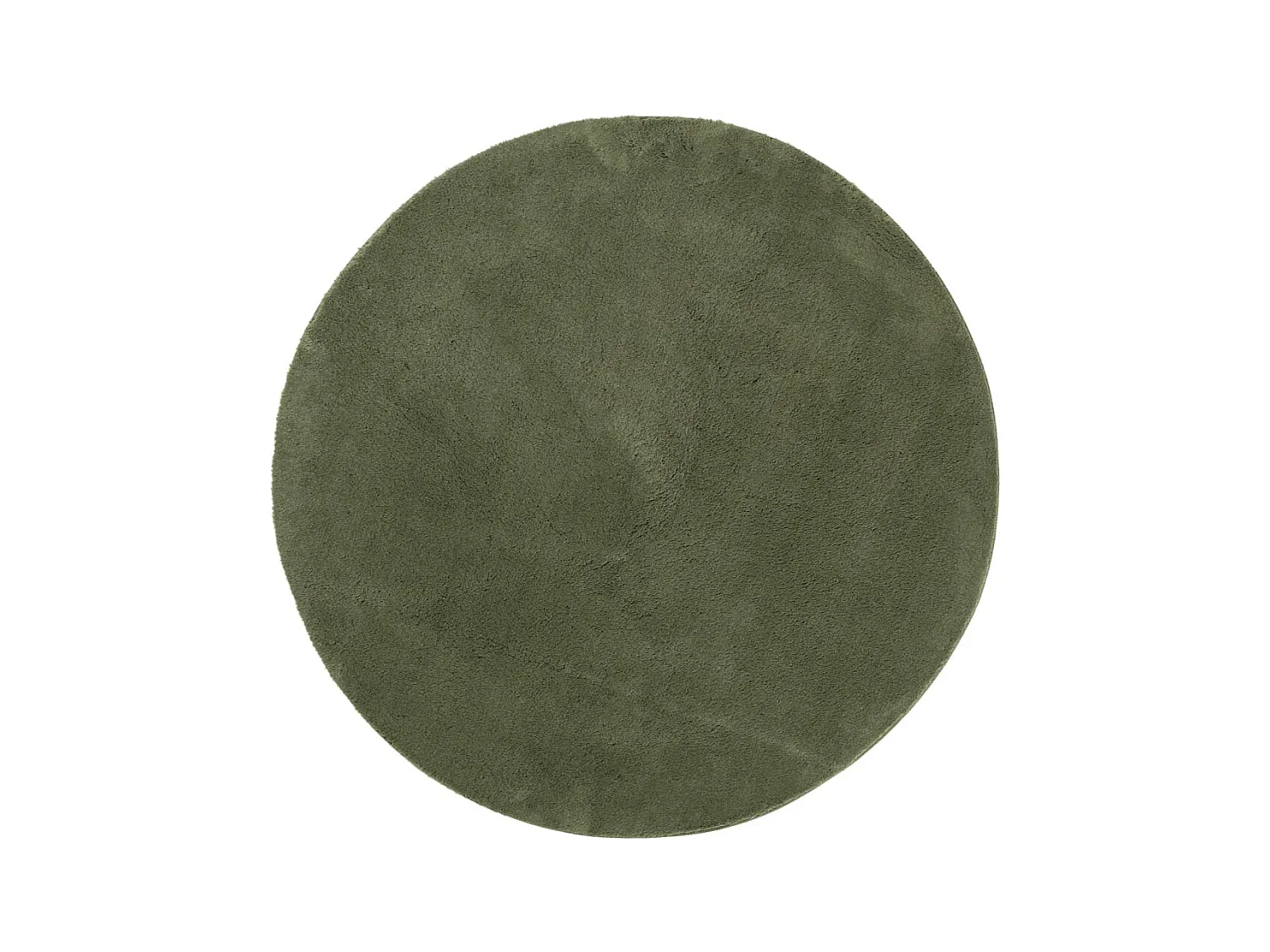 Tapete pelo curto macio e lavável HUARTE Ø 80 cm verde-floresta PT677331