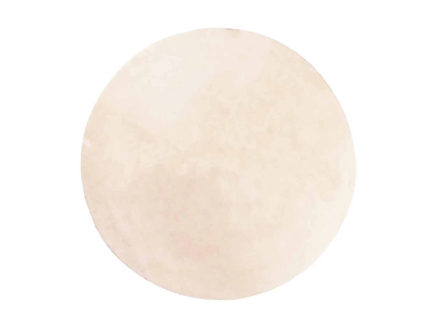 Tapis HUARTE à poils courts doux et lavable beige Ø 100 cm QBH94667