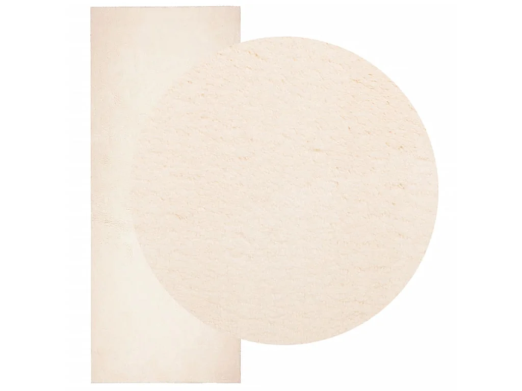 Tapis HUARTE à poils courts doux et lavable beige 80x200 cm QBH26791