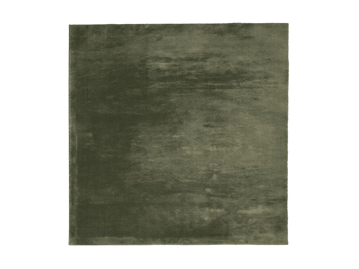 Tapis HUARTE à poils courts doux lavable vert forêt 120x120 cm QBH56793