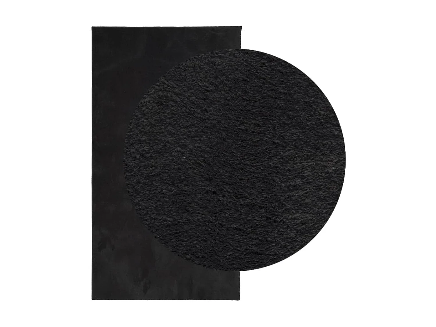 Tapis HUARTE à poils courts doux et lavable noir 80x150 cm QBH54722