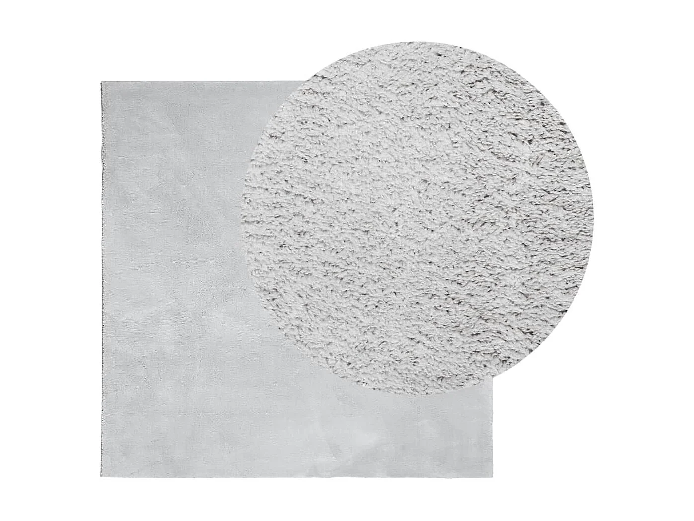 Tapis HUARTE à poils courts doux et lavable gris 240x240 cm QBH12802