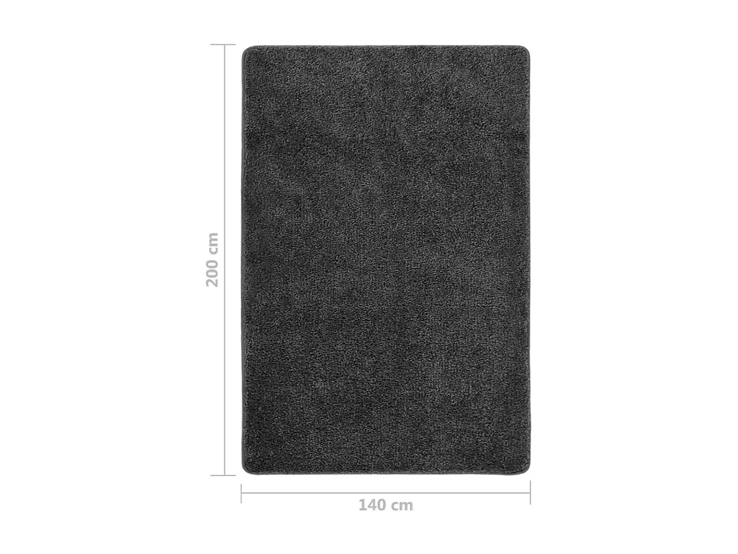 Tapis shaggy antidérapant Gris 140x200 cm QBH89193