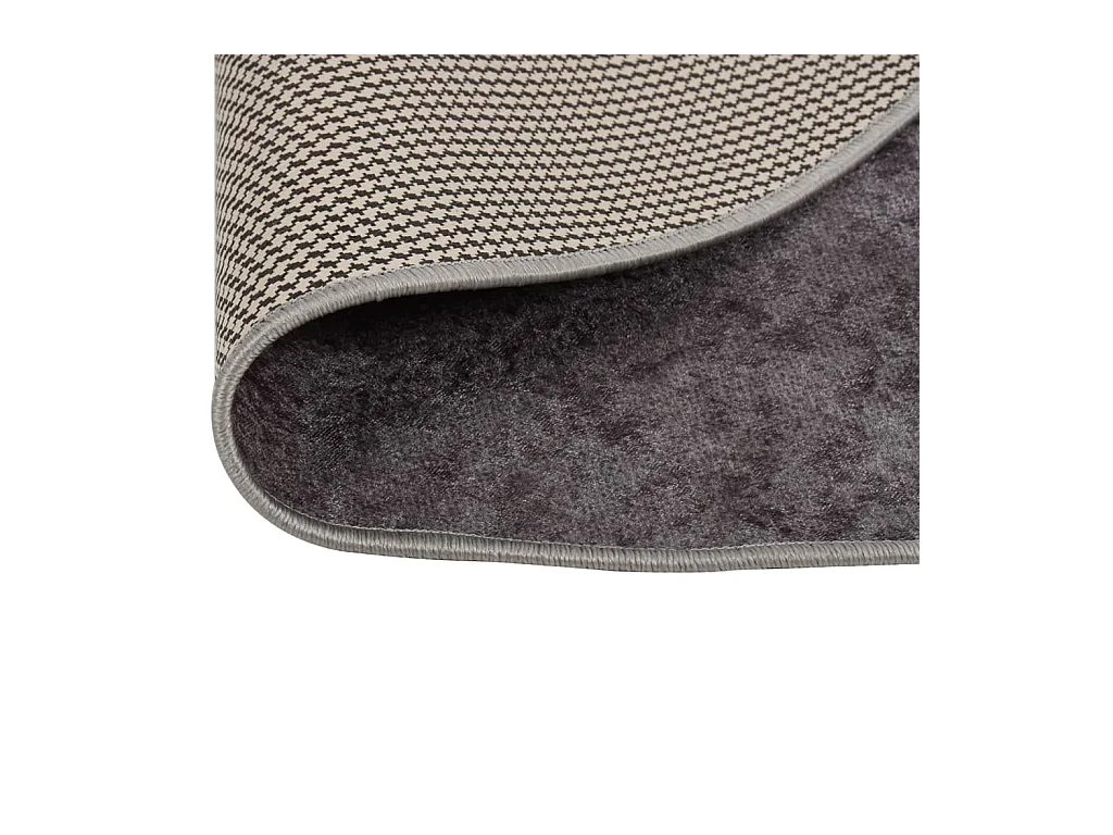 Vloerkleed wasbaar anti-slip Ø 200 cm grijs NL763546
