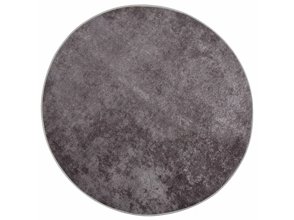 Tapis lavable gris Ø 200 cm antidérapant QBH78334