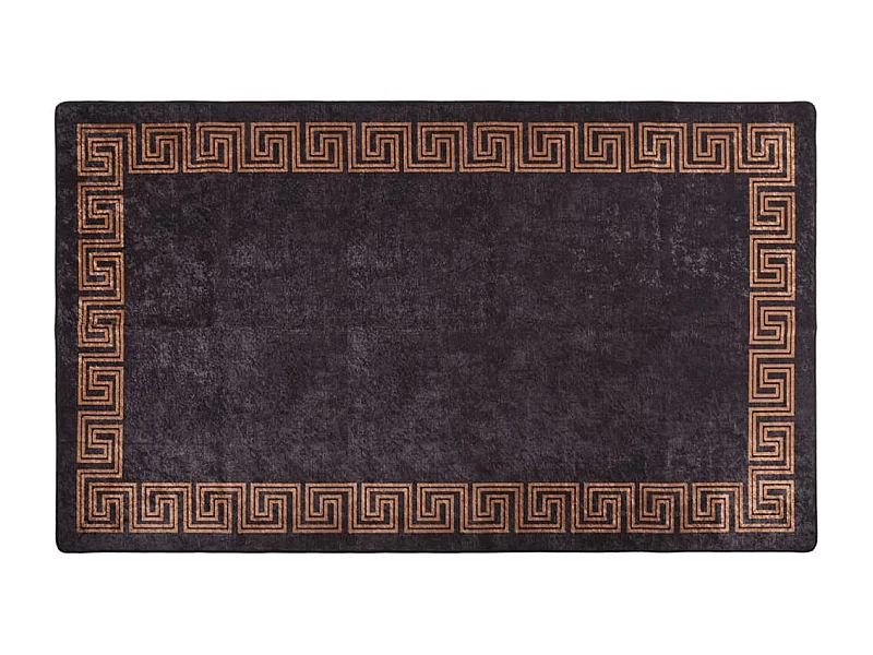 Tapis lavable antidérapant 190x300 cm Noir et doré QBH88935