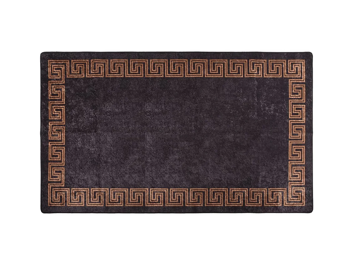 Tapis lavable antidérapant 190x300 cm Noir et doré QBH88935