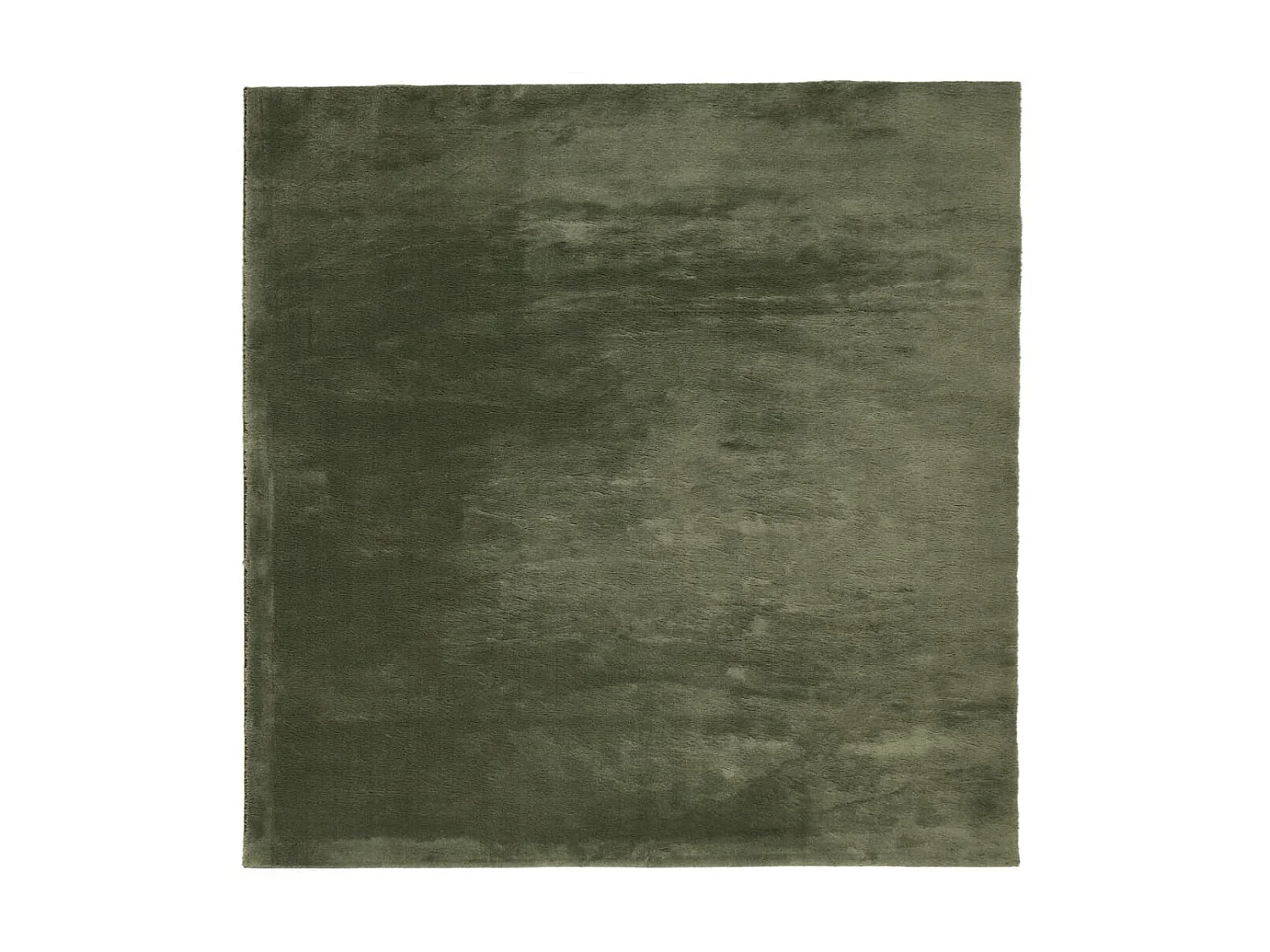 Vloerkleed HUARTE laagpolig zacht wasbaar 160x160 cm bosgroen NL561776