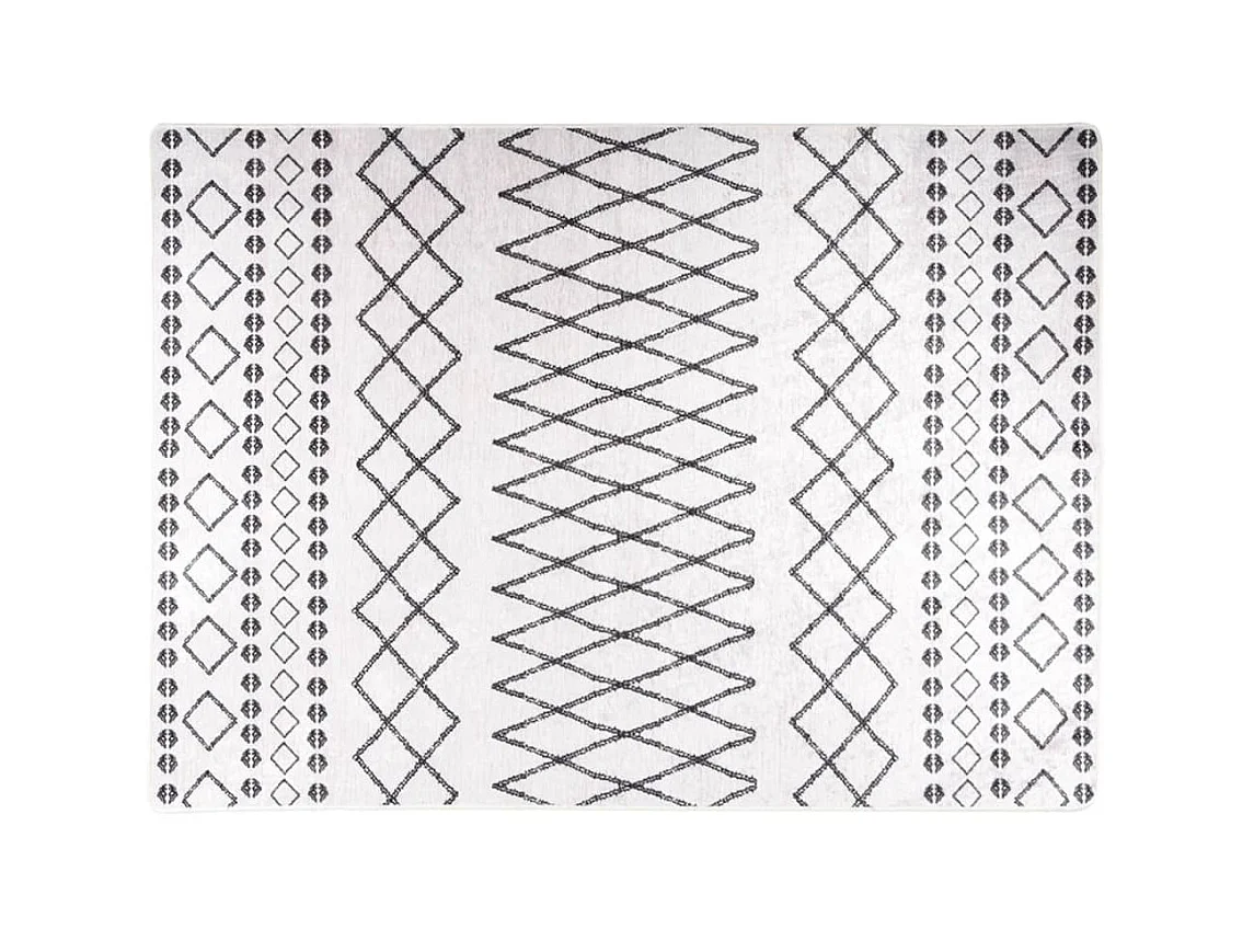 Tapis lavable antidérapant 120x180 cm Noir et blanc QBH85996