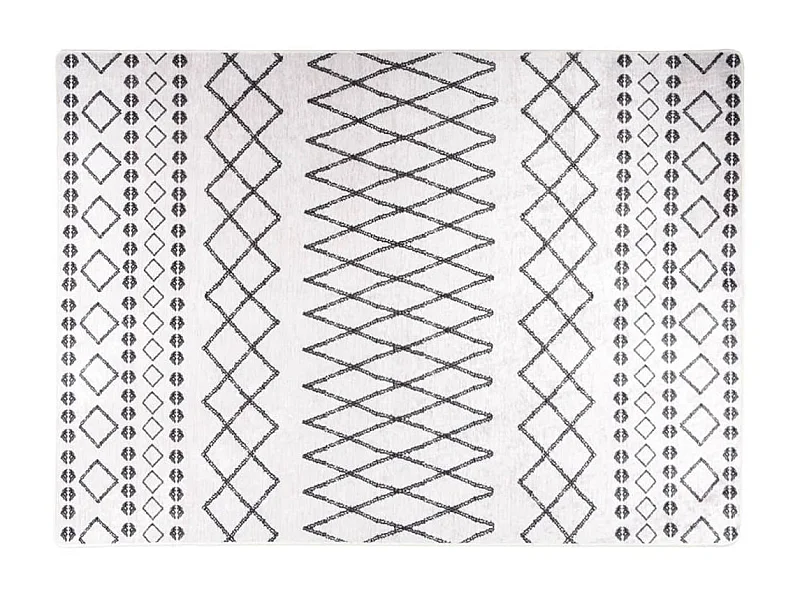 Tapis lavable antidérapant 120x180 cm Noir et blanc QBH85996