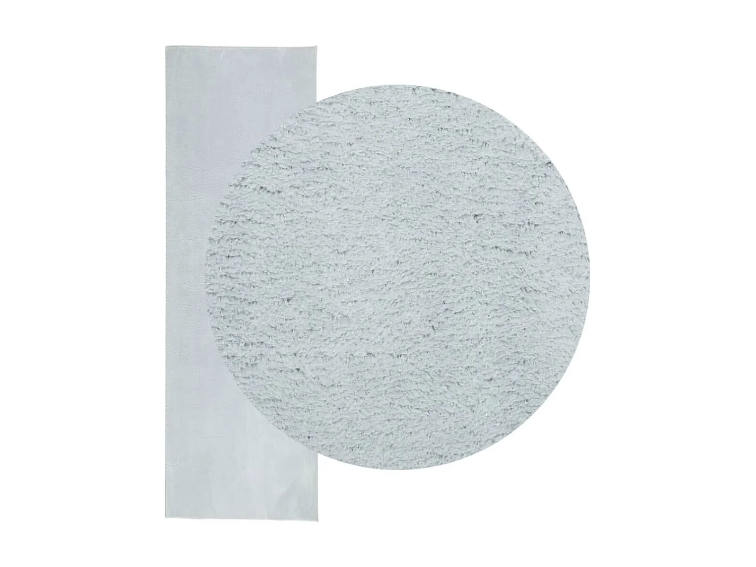 Tapis HUARTE à poils courts doux et lavable bleu 80x250 cm QBH92226