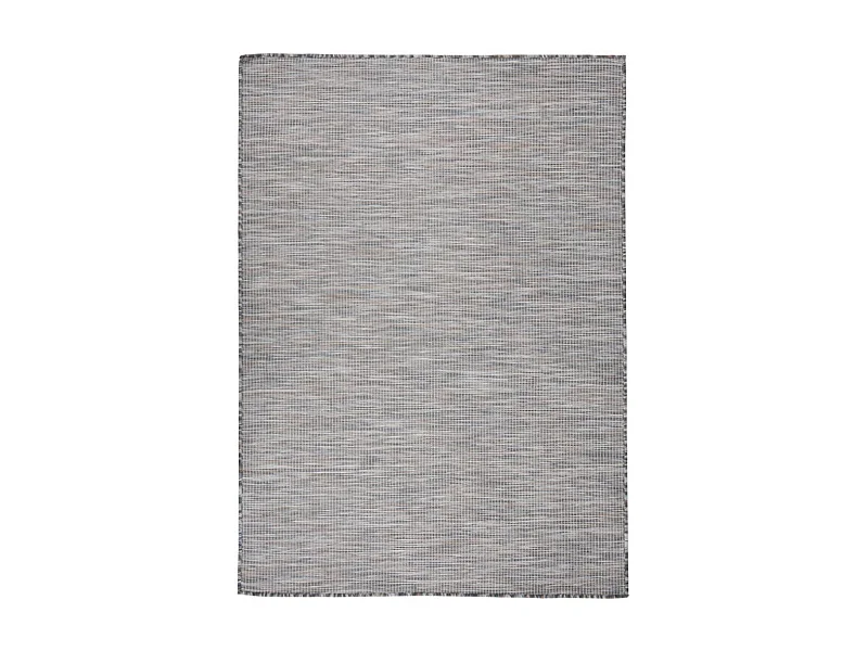 Tapete de tecido plano p/ exterior 200x280 cm castanho e azul PT437229