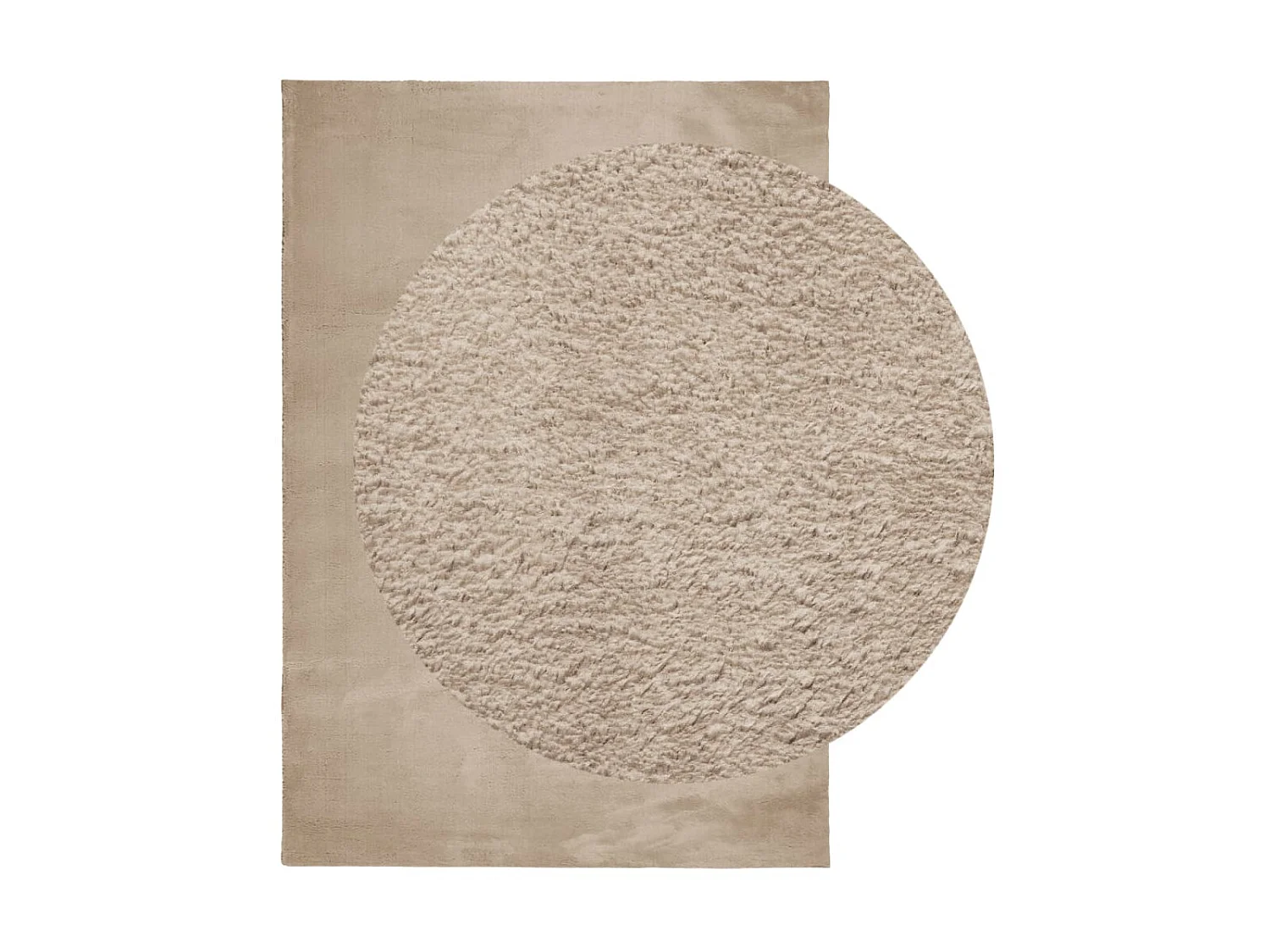 Tapis HUARTE à poils courts doux et lavable sable 160x230 cm QBH39772