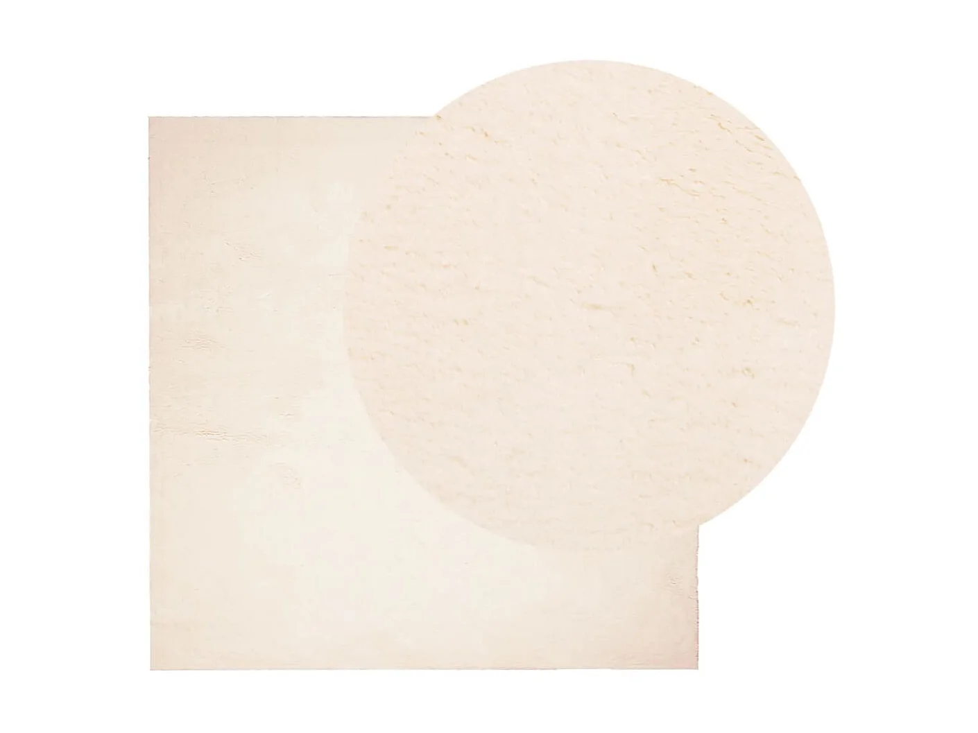 Tapis HUARTE à poils courts doux et lavable beige 200x200 cm QBH17629