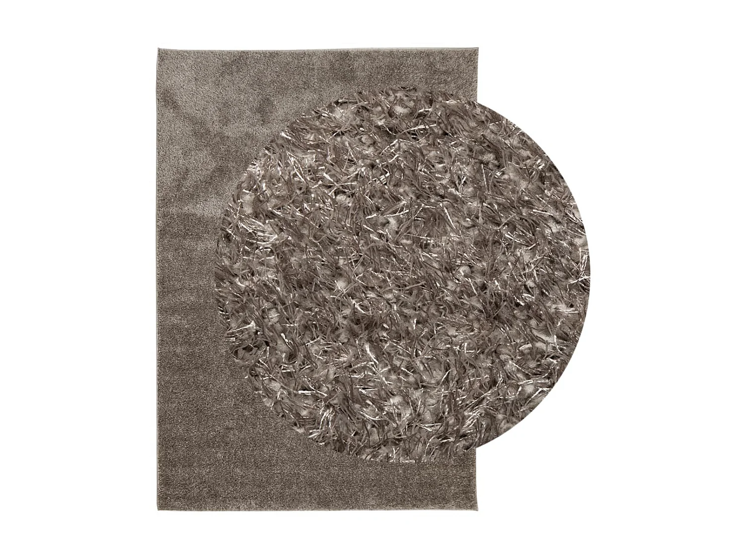 Tapis ISTAN à poils longs aspect brillant gris 120x170 cm QBH70800