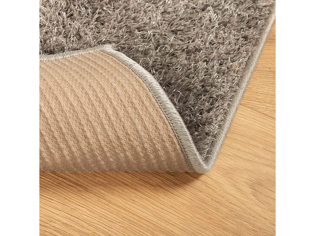 Tapis ISTAN à poils longs aspect brillant gris 120x170 cm QBH70800