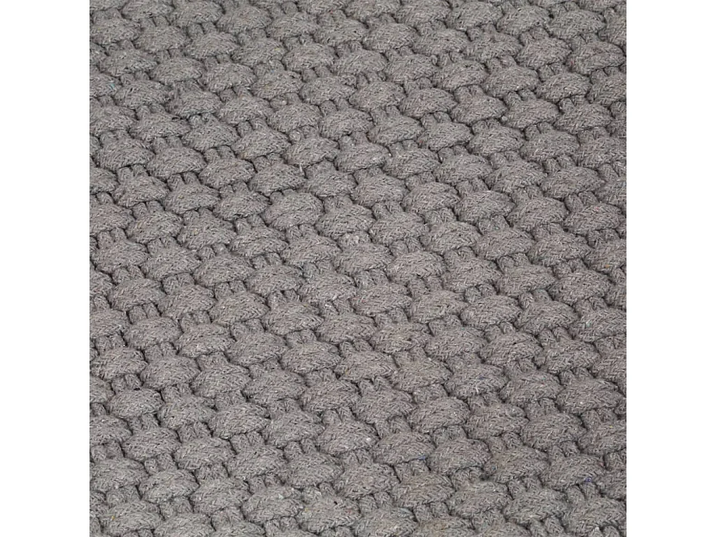 Vloerkleed rechthoekig 80x160 cm katoen grijs NL556520