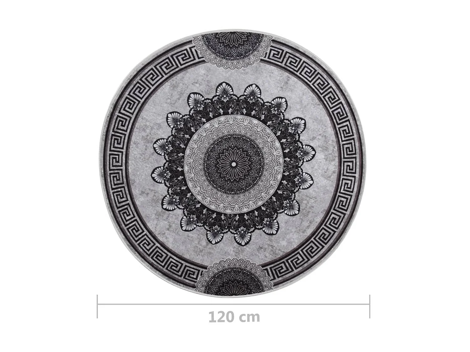 Tapis lavable antidérapant φ120 cm Multicolore QBH37588