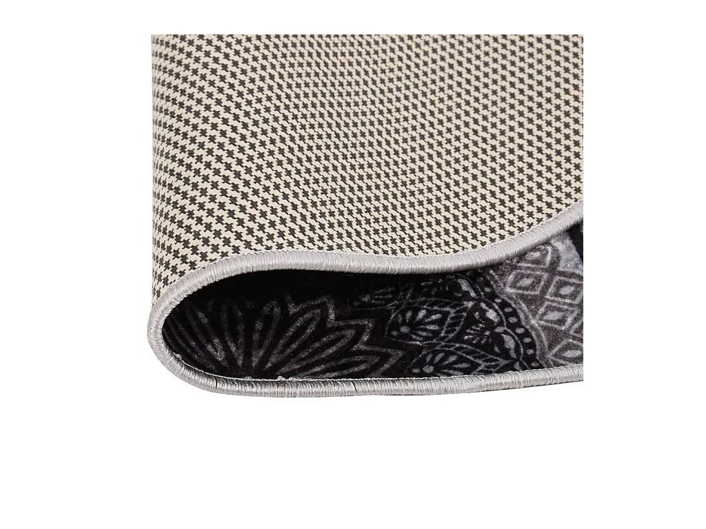 Vloerkleed wasbaar anti-slip ø120 cm meerkleurig NL164431