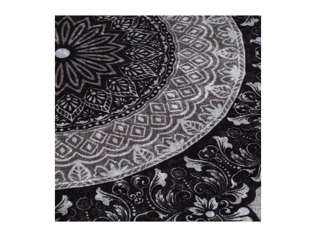 Vloerkleed wasbaar anti-slip ø120 cm meerkleurig NL164431