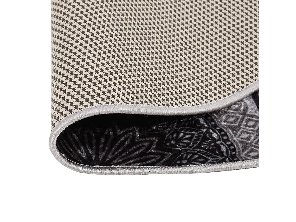 Tapis lavable antidérapant φ120 cm Multicolore QBH37588