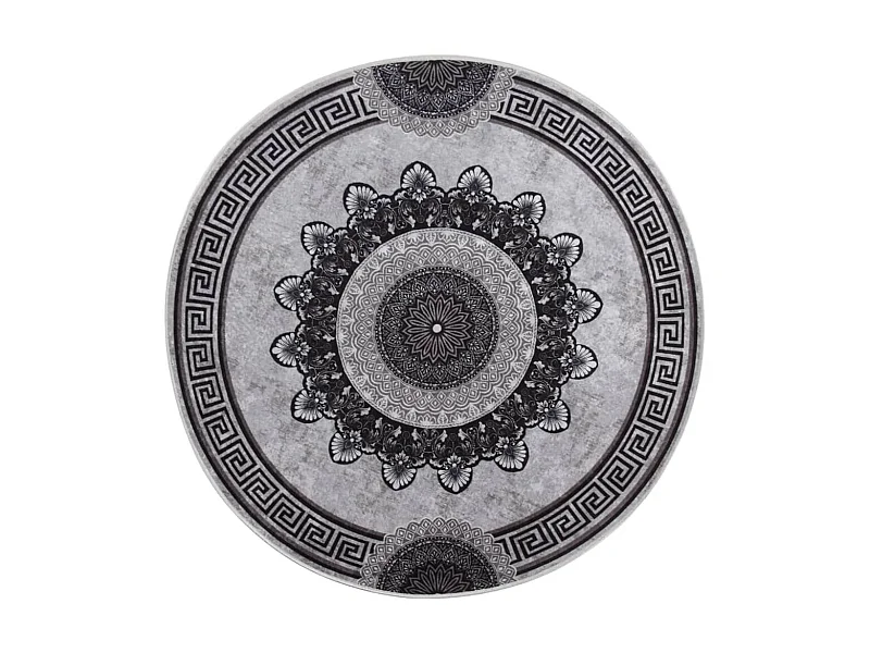 Tapis lavable antidérapant φ120 cm Multicolore QBH37588